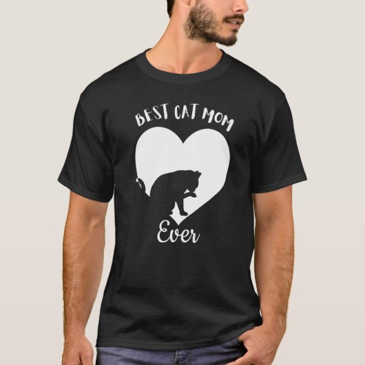 Best Cat Mam Ever Cute Black Cats  White Hij T-shirt (Voorkant)