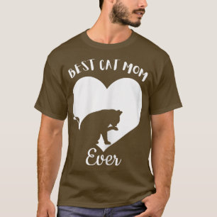 Best Cat Mam Ever Cute Black Cats White Hij T-shirt