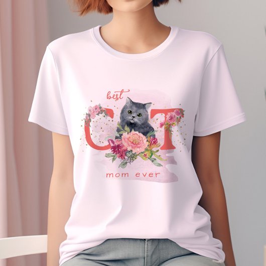 Best Cat Mam Ever Cute Kitten Moederdag T-shirt