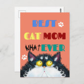 Best Cat Mam Ever | Gekke kat Lovers Funny Briefkaart (Voorkant / Achterkant)