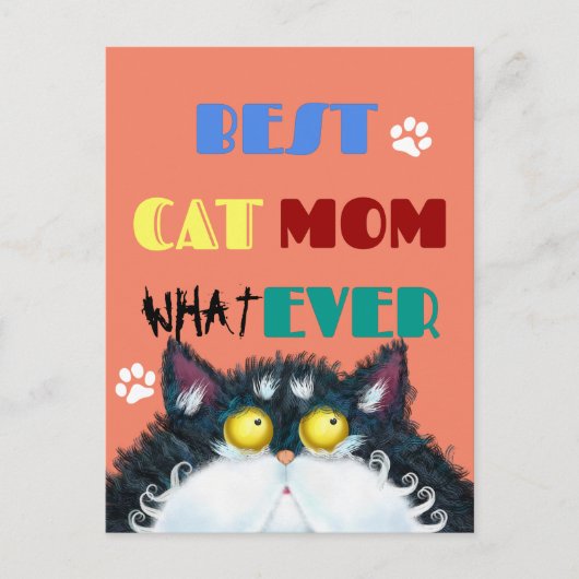 Best Cat Mam Ever | Gekke kat Lovers Funny Briefkaart (Voorkant)