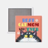 Best Cat Mam Ever | Gekke kat Lovers Funny Magneet (Voorkant / Achterkant)