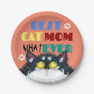 Best Cat Mam Ever Gekke kat Lovers Funny Papieren Bordje