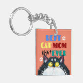 Best Cat Mam Ever | Gekke kat Lovers Funny Sleutelhanger (Voorkant Links)