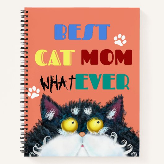 Best Cat Mam Ever grumpy cat grappige cartoon Notitieboek (Voorkant)