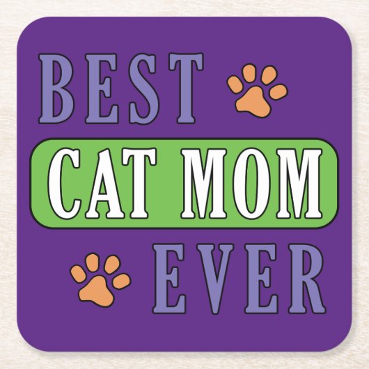 Best Cat Mam Ever Kartonnen Onderzetters (Voorkant)