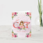 Best Cat Mam Ever Kitten Illustration Moederdag T Bedankkaart (Voorkant)