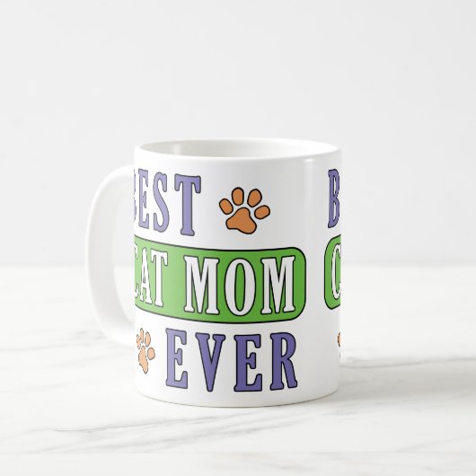 Best Cat Mam Ever Koffiemok (Voorkant links)