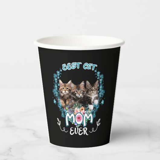 Best Cat Mam Ever Papieren Bekers (Voorkant)