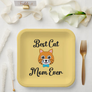 Best Cat Mam Ever Papieren Bordje