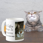 Best Cat Mam Ever Persoonlijke foto Koffiemok<br><div class="desc">Geef de beste kattenmoeder ooit een leuk cadeau met deze aangepaste foto-mok. Eenvoudig aan te passen met een favoriete foto van haar kat(s). Je kunt 'Deze koffie behoort tot' haar favoriete warme drank (bijv. thee, drink, enz.) en 'Best Cat Mam Ever' personaliseren naar iets dat in lengte vergelijkbaar is. U...</div>