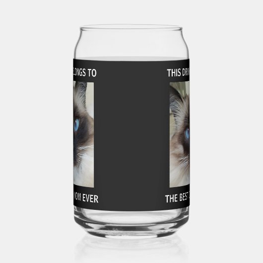 Best Cat Mam Ever Photo Black Blikvorm Glas (Links)