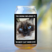 Best Cat Mam Ever Photo Black Blikvorm Glas