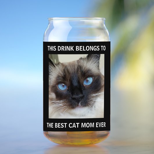 Best Cat Mam Ever Photo Black Blikvorm Glas