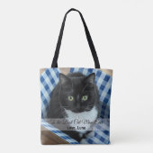 Best Cat Mam Ever Photo Canvas tas (Achterkant)