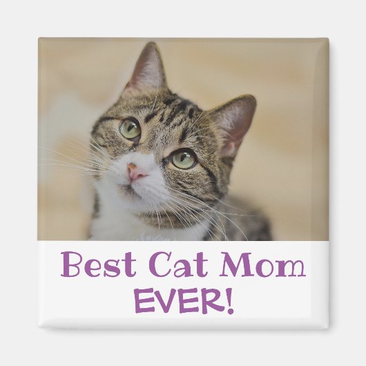 Best Cat Mam Ever Photo Magneet (Voorkant)