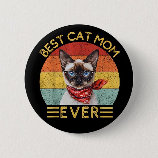 Best Cat Mam Ever Ronde Button 5,7 Cm (Voorkant)