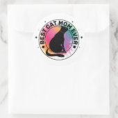 Best Cat Mam Ever Ronde Sticker (Tas)