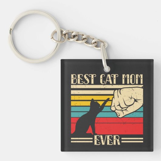 Best Cat Mam Ever Sleutelhanger (Voorkant)