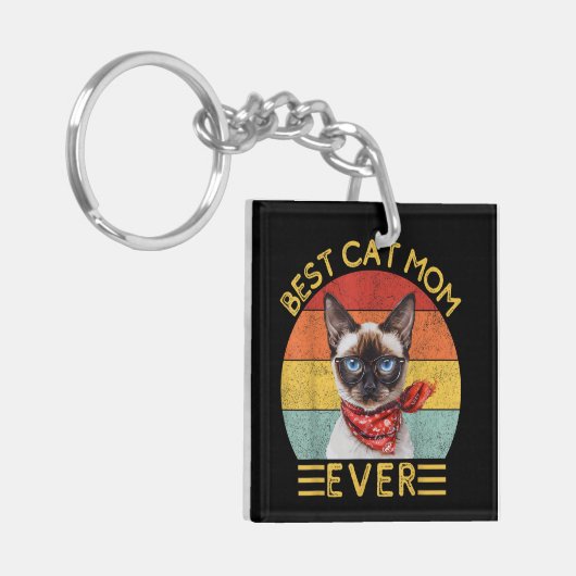 Best Cat Mam Ever Sleutelhanger (Voorkant Links)
