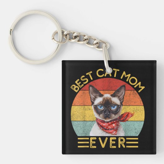 Best Cat Mam Ever Sleutelhanger (Voorkant)