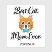 Best Cat Mam Ever Sticker (Vel)