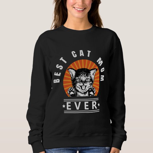 Best Cat Mam Ever  Sunburst Sweatshirt (Voorkant)