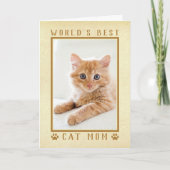 Best Cat Mam Gold Moederdag Foto Kaart (Voorkant)