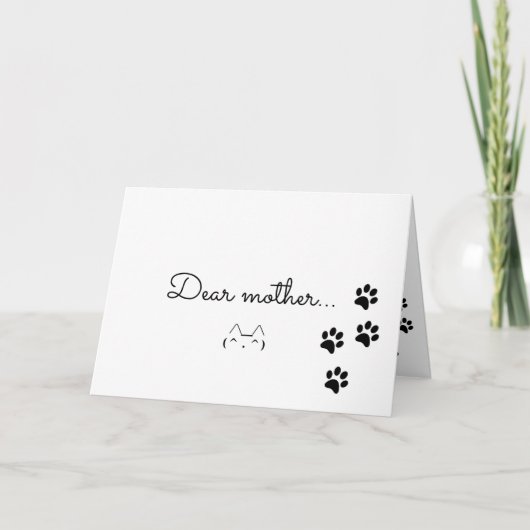 Best Cat Mam in World Foto  Feestdagen Kaart (Voorkant)