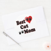 Best Cat Mam Merchandise voor Moeder's Ronde Sticker (Envelop)