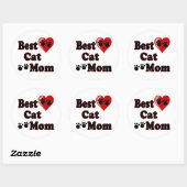 Best Cat Mam Merchandise voor Moeder's Ronde Sticker (Vel)