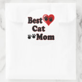 Best Cat Mam Merchandise voor Moeder's Ronde Sticker (Tas)