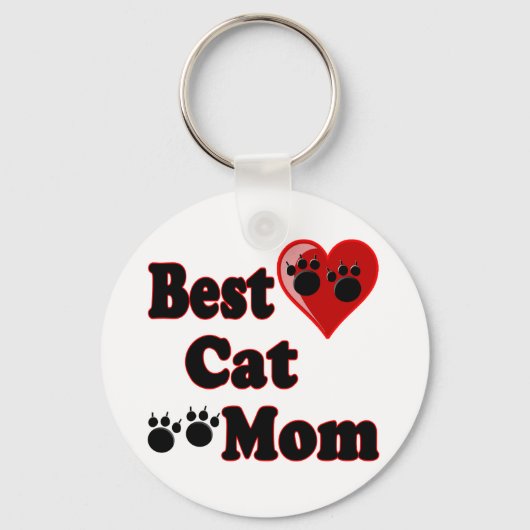 Best Cat Mam Merchandise voor Moeder's Sleutelhanger (Voorkant)