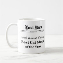 Best Cat Mam of the Year Newspaper Style Mok