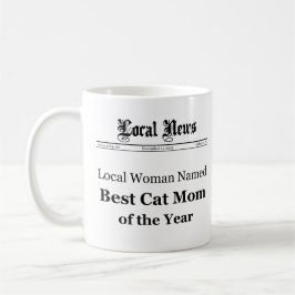 Best Cat Mam of the Year Newspaper Style Mok
