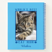 Best Cat Mam Paw Drukt foto Blauw Notitieboek (Achterkant)