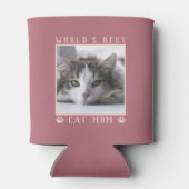 Best Cat Mam Paw Drukt Foto Roos Gold Blikjeskoeler (Achterkant)