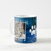 Best Cat Mam Paw Prints Name Photo Space Koffiemok (Voorkant links)
