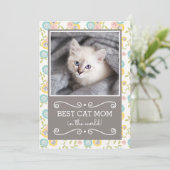 Best Cat Mam Photo Moederdag Kaart (Staand voorkant)