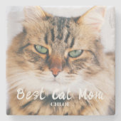Best Cat Mam Photo Stenen Onderzetter (Voorkant)