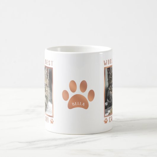 Best Cat Mam Roos Gold Foil Paws Foto Koffiemok (Center)