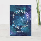 Best Cat Mam Space Foto Aangepast op zaterdag Kaart (Voorkant)