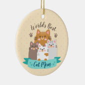Best Cat Mam ter wereld - Cute Kittens Keramisch Ornament (Rechts)