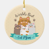 Best Cat Mam ter wereld - Cute Kittens Keramisch Ornament (Achterkant)