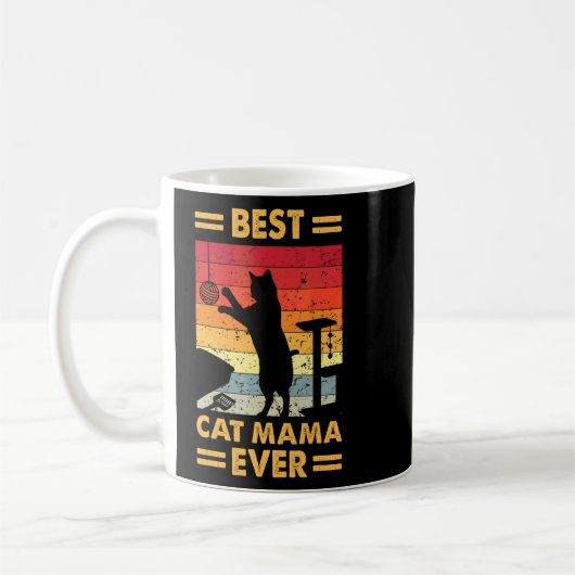 Best Cat Mama over Cool Cat  Koffiemok (Links)