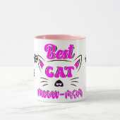 Best Cat Meow mam Paw Print Coffee Mok (Midden)