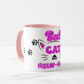 Best Cat Meow mam Paw Print Coffee Mok (Voorkant links)