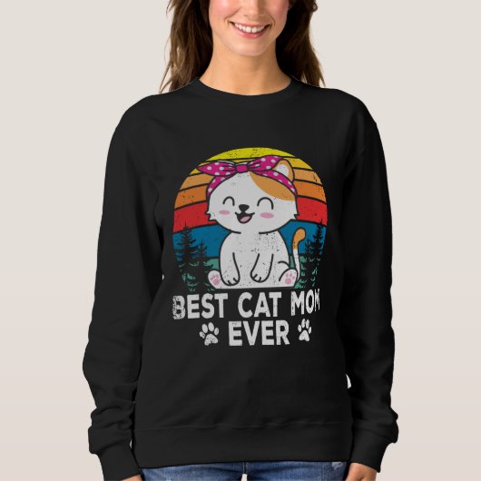 Best Cat  Mom Cute Cats Owner Pet Animals Graphic Trui (Voorkant)