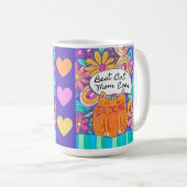 Best Cat Mom Ever Cat Lover Gift Mug Koffiemok (Voorkant rechts)