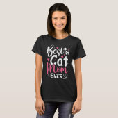 Best Cat Mom Ever - Cute Typography Cat T-shirt (Voorkant volledig)